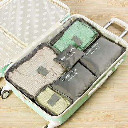 6/7 in 1 Set Travel Bag Packing Clothes Storage Organizer Bag Pouch Multi Size Organizer Bag
