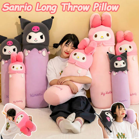 Sanrio Long Throw Pillow 60/80/100cm Cute Kuromi Melody Stuffed Doll Birthday Plush Toy Gift Anak Patung