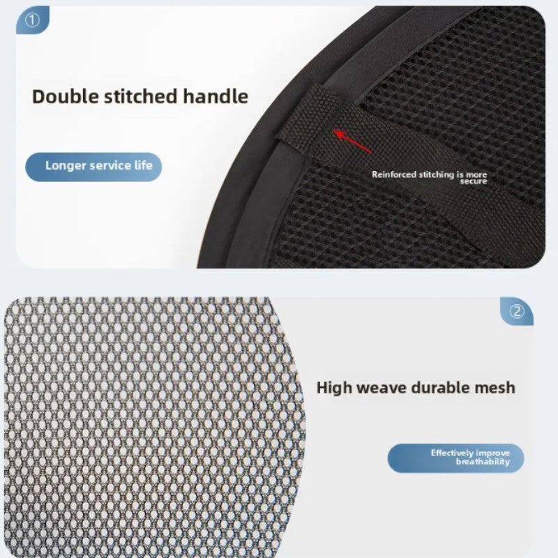 Foldable Laundry Hamper Wide Mesh Space-Saving Laundry Basket Portable Dorm Travel Bathroom Items