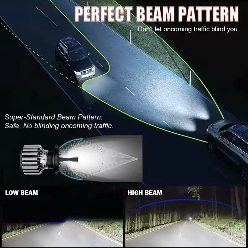 2Pcs Car Headlight High Quality H11 H7 9005 6500K 12V Car Headlights/Foglights Hi Lo Beam Headlamp