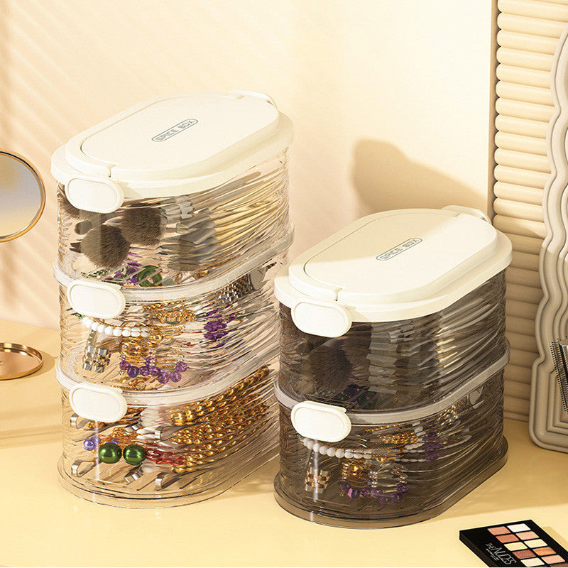 Acrylic Jewelry Storage Box With Lid Dustproof Transparent Earring Storage Box