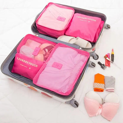 6/7 in 1 Set Travel Bag Packing Clothes Storage Organizer Bag Pouch Multi Size Organizer Bag