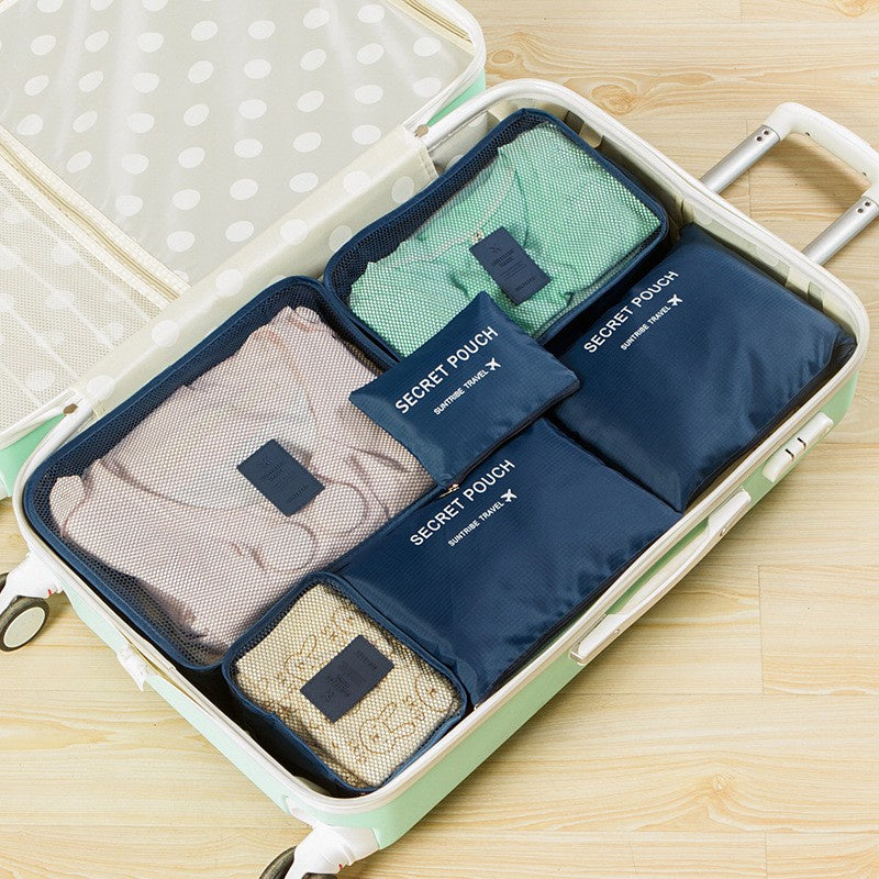 6/7 in 1 Set Travel Bag Packing Clothes Storage Organizer Bag Pouch Multi Size Organizer Bag