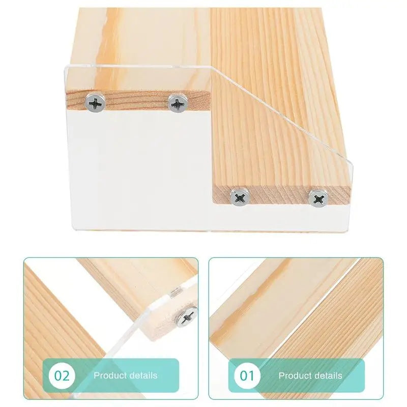 2/3/4/5 Tier Wooden Acrylic Display Stand Toy Cosmetics Showcase Anime Handicraft Car Model Transparent Ladder Shelf
