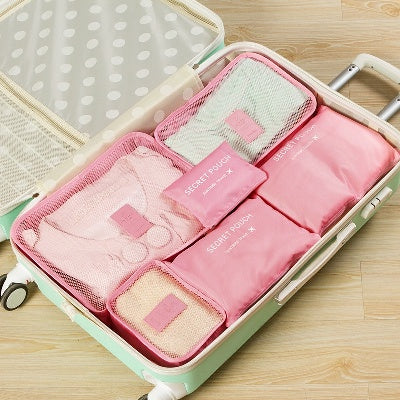 6/7 in 1 Set Travel Bag Packing Clothes Storage Organizer Bag Pouch Multi Size Organizer Bag