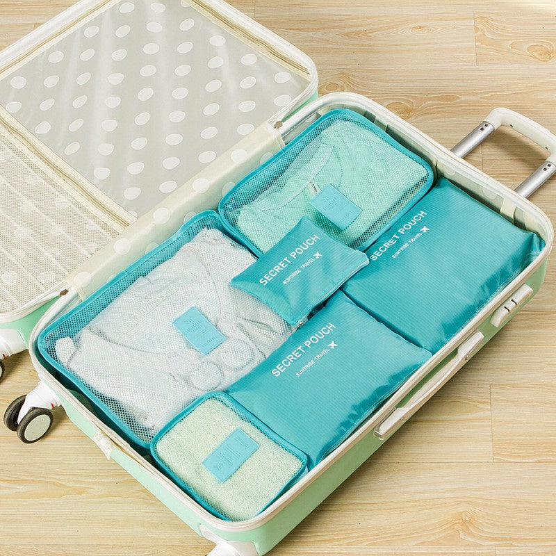 6/7 in 1 Set Travel Bag Packing Clothes Storage Organizer Bag Pouch Multi Size Organizer Bag