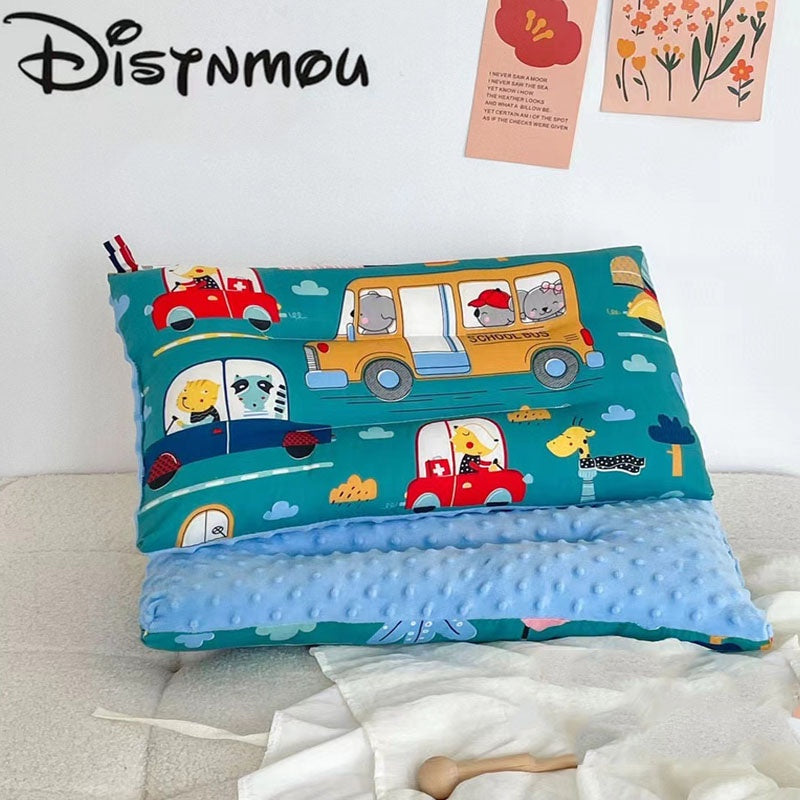 [3D Bean Design] 50x30cm Kids Bean Fleece Pillow Cotton Neck Guard Bed Pillow Bantal Kapas Budak