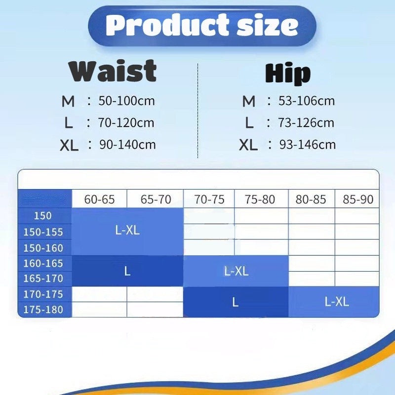 M/L/XL (10pcs) Adult Diapers Leak-Proof Adult Pull-Up Pants High Absorption Disposable Briefs Incontinence Underwear