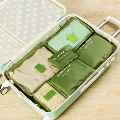 6/7 in 1 Set Travel Bag Packing Clothes Storage Organizer Bag Pouch Multi Size Organizer Bag