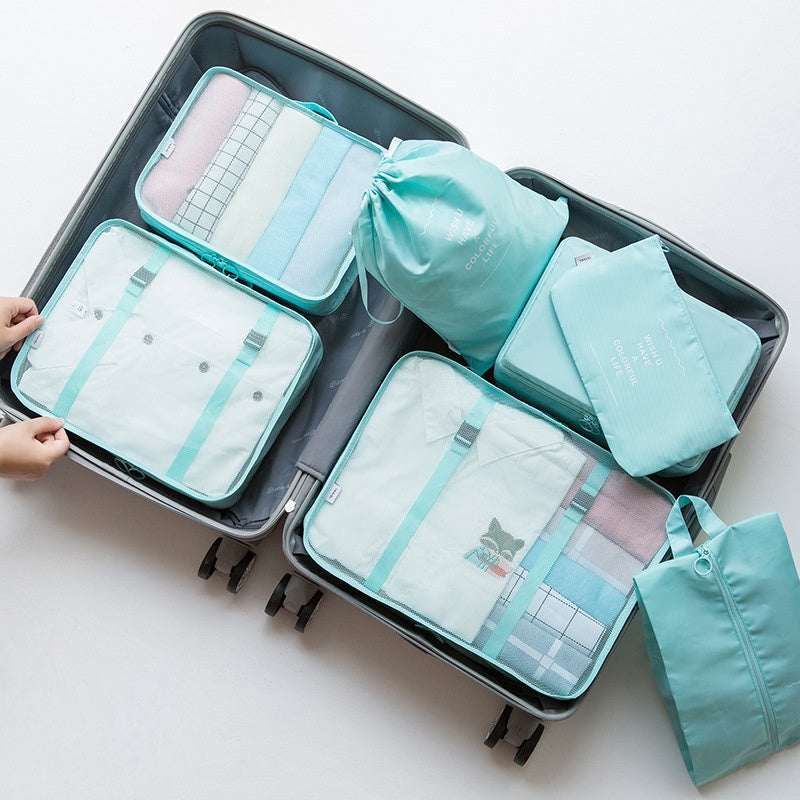 6/7 in 1 Set Travel Bag Packing Clothes Storage Organizer Bag Pouch Multi Size Organizer Bag