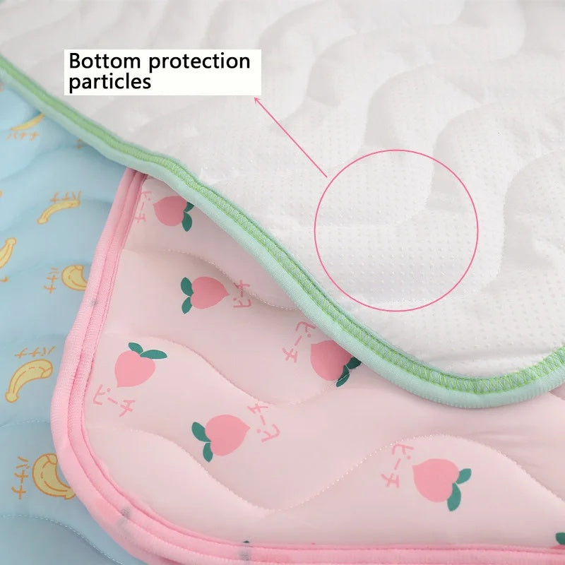 Pet Cooling Ice Mat Dog Cat Summer Cooling Mat Cat Bed Dog Bed Pad Blanket Sofa Washable Cushion Ice Silk Carpet