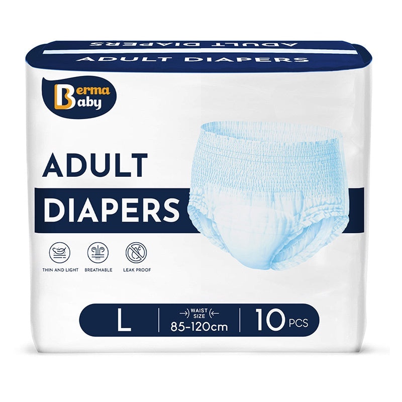 M/L/XL (10pcs) Adult Diapers Leak-Proof Adult Pull-Up Pants High Absorption Disposable Briefs Incontinence Underwear