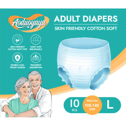 [High Quality] Adult Diapers Pants Soft Pull Up Adult Diapers Size M/L/XL (10pcs/1pack) [Leak Proof]
