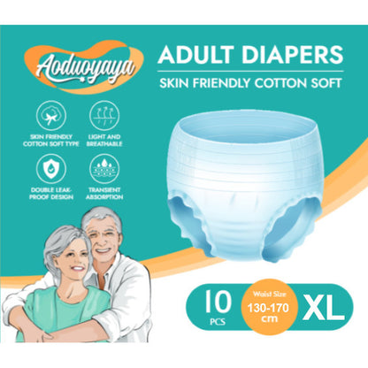 [High Quality] Adult Diapers Pants Soft Pull Up Adult Diapers Size M/L/XL (10pcs/1pack) [Leak Proof]