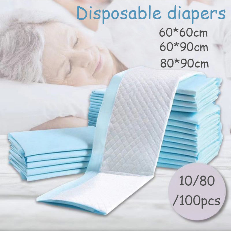 10/80/100 Pcs Disposable Diapers Adult Care Mat Incontinence Pad Breathable Wash Pad