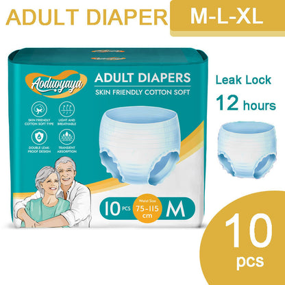 [High Quality] Adult Diapers Pants Soft Pull Up Adult Diapers Size M/L/XL (10pcs/1pack) [Leak Proof]