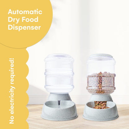 3.8L Pet Automatic Feeder Dog Cat Auto Water Dispenser Large Capacity Feeding Food Bowl Kucing