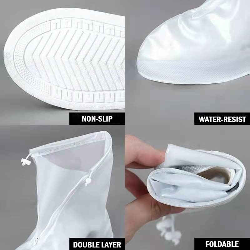Waterproof Shoes Cover Anti-slip Reusable Rain Shoes Cover Re-use Motorcycle Rain Boots Kasut Hujan