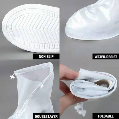Waterproof Shoes Cover Anti-slip Reusable Rain Shoes Cover Re-use Motorcycle Rain Boots Kasut Hujan
