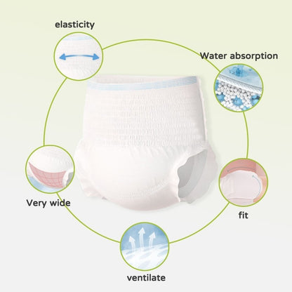 [High Quality] Adult Diapers Pants Soft Pull Up Adult Diapers Size M/L/XL (10pcs/1pack) [Leak Proof]