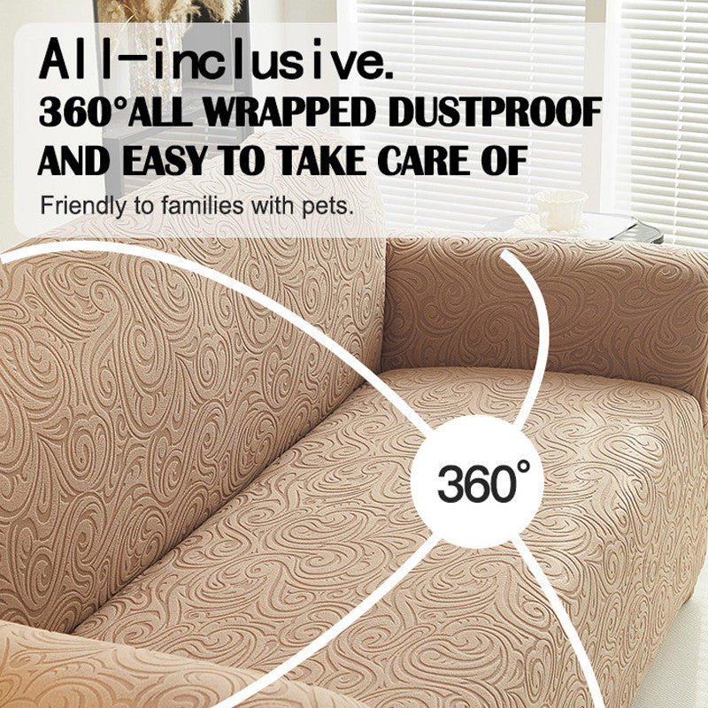 1/2/3/4 Seat Corner Sofa Cover  Elastic Stretchable Sofa Cover Premium Embossed Fabirc Sarung Raya Decoration