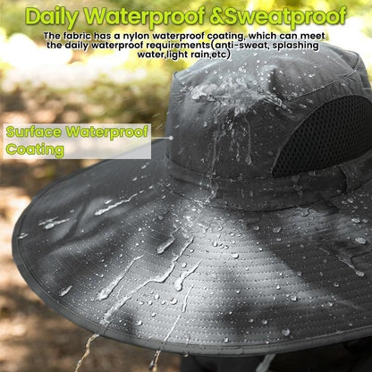 Outdoor Windproof Sun Hat with Ice Sleeve Hiking Hat Face Cover Protection Waterproof Cap Fishing Camping Hats
