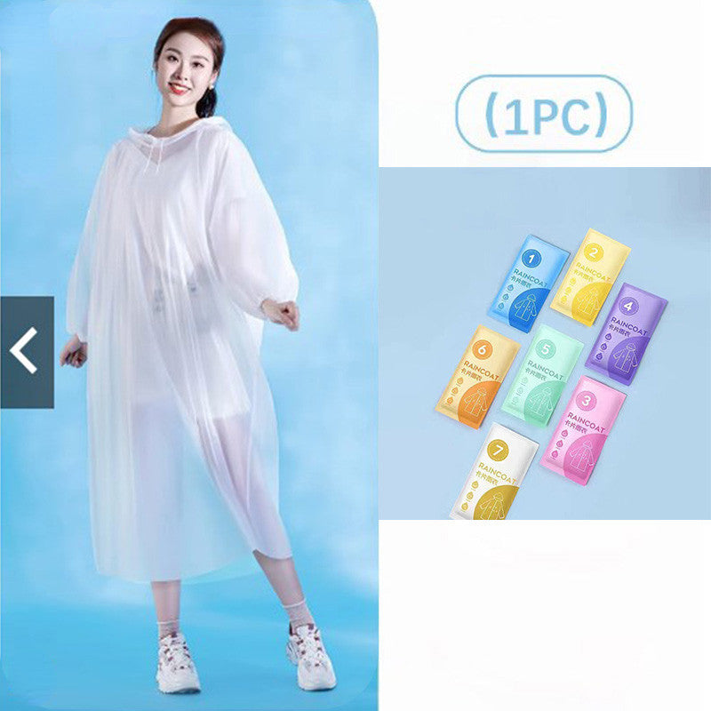 Disposable Card Adult Raincoat Long Thickened Rainproof Children's Portable Rain Suit