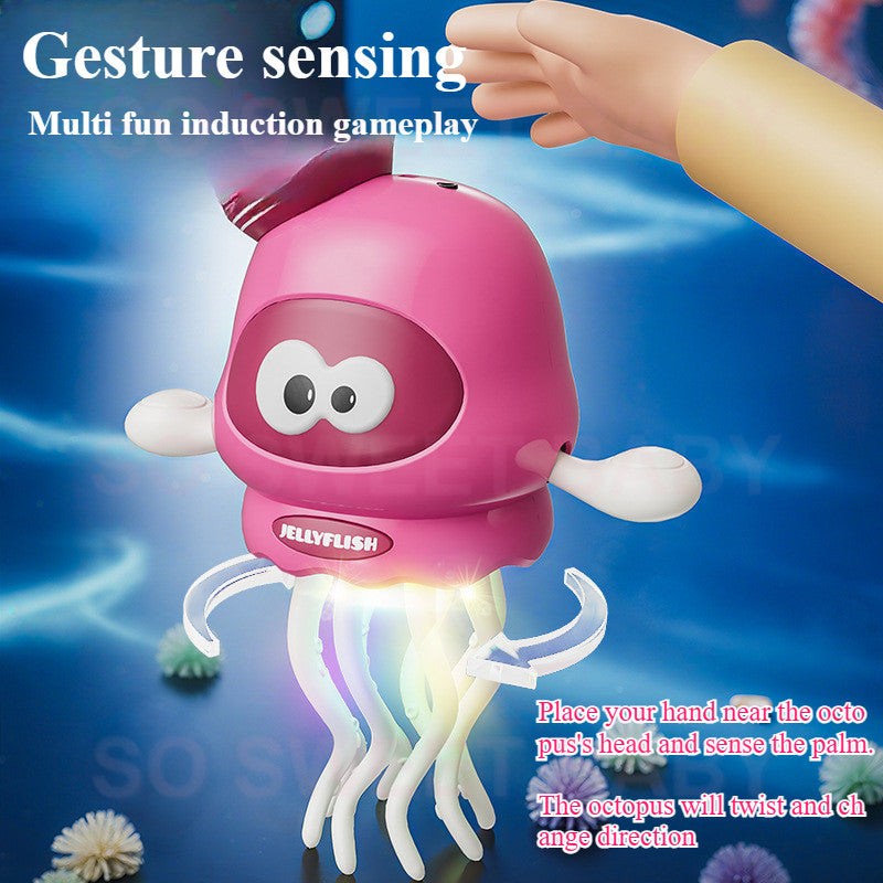 Dancing Octopus Toy Magical Induction Twist Octopus Toy with Light and Music Rechargeable Mainan