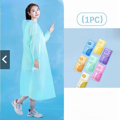 Disposable Card Adult Raincoat Long Thickened Rainproof Children's Portable Rain Suit