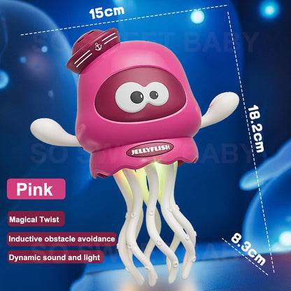 Dancing Octopus Toy Magical Induction Twist Octopus Toy with Light and Music Rechargeable Mainan