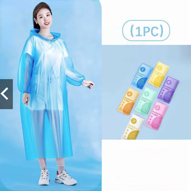 Disposable Card Adult Raincoat Long Thickened Rainproof Children's Portable Rain Suit