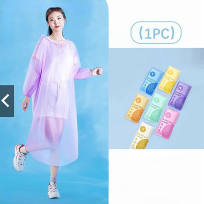Disposable Card Adult Raincoat Long Thickened Rainproof Children's Portable Rain Suit