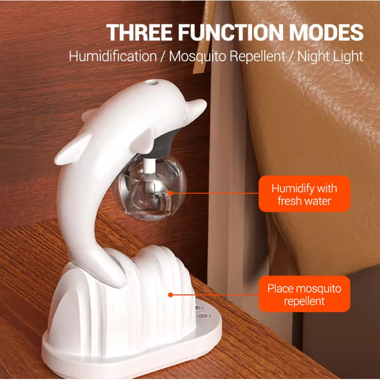 3 in 1 Humidifier with Mosquito Repellent Mist Essential Oil Aroma Diffuser Night Light Air Humidifier Zapper Lamps