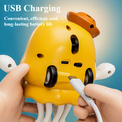 Dancing Octopus Toy Magical Induction Twist Octopus Toy with Light and Music Rechargeable Mainan