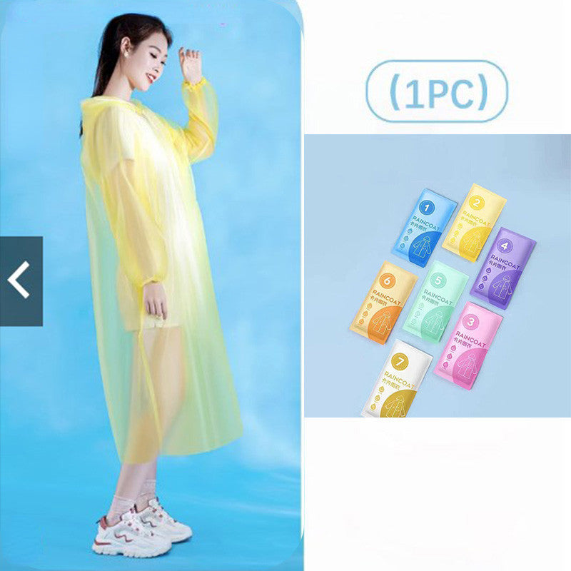 Disposable Card Adult Raincoat Long Thickened Rainproof Children's Portable Rain Suit