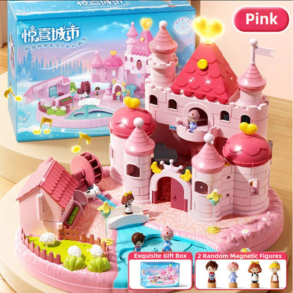 Magnetic Princess Castle Light Toy Girl Castle Game Simulation Toy Perfect Girl Birthday Gift