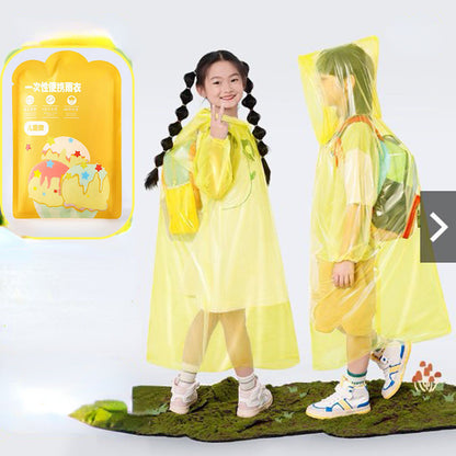 Disposable Card Adult Raincoat Long Thickened Rainproof Children's Portable Rain Suit