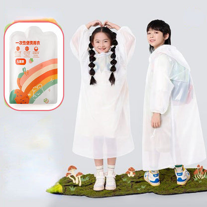Disposable Card Adult Raincoat Long Thickened Rainproof Children's Portable Rain Suit