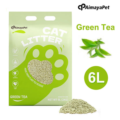 AimayaPet 6L(2/1.5Kg) Premium Natural Tofu Cat Litter Super Fast Clumping - 6 Fragrances