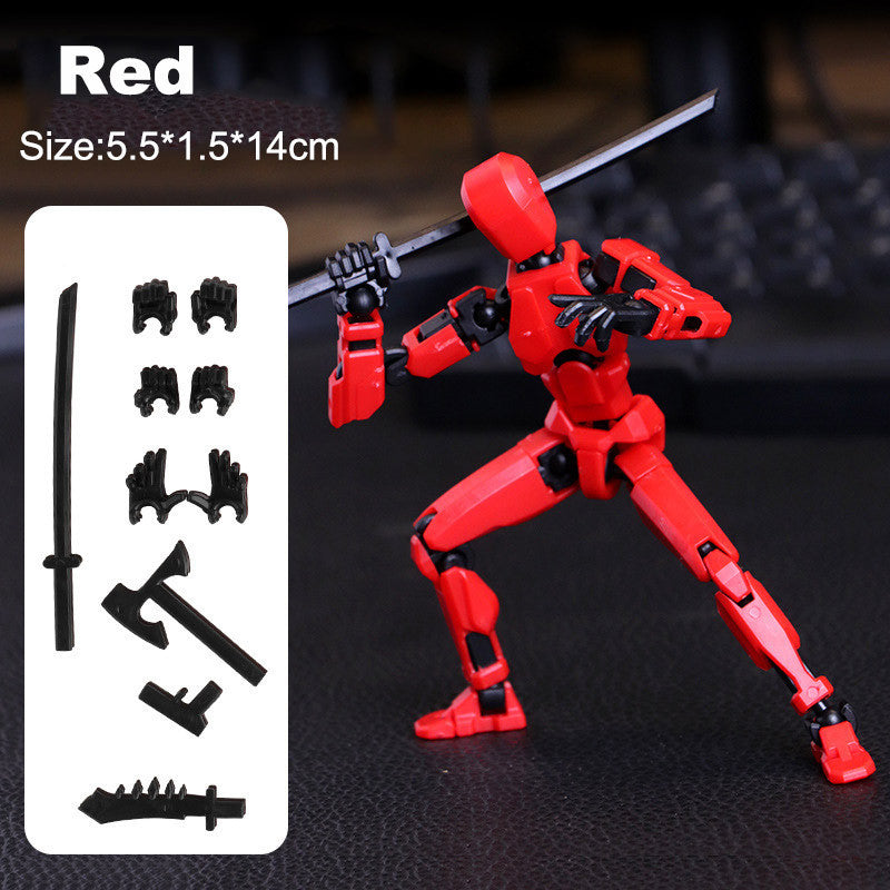 3d Printed Action Figure Lucky Dummy 13 Multi Joint Figure Movable Robot Doll Toy Assembly Model