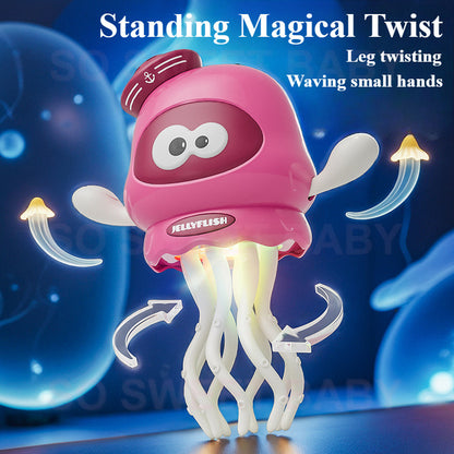 Dancing Octopus Toy Magical Induction Twist Octopus Toy with Light and Music Rechargeable Mainan