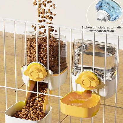 Hanging Pet Feeder Rabbit Cage Feeder Bowl Automatic Water Dispenser&feeder Cage Hang Bowl for Cat Dog Bekas Air Kucing