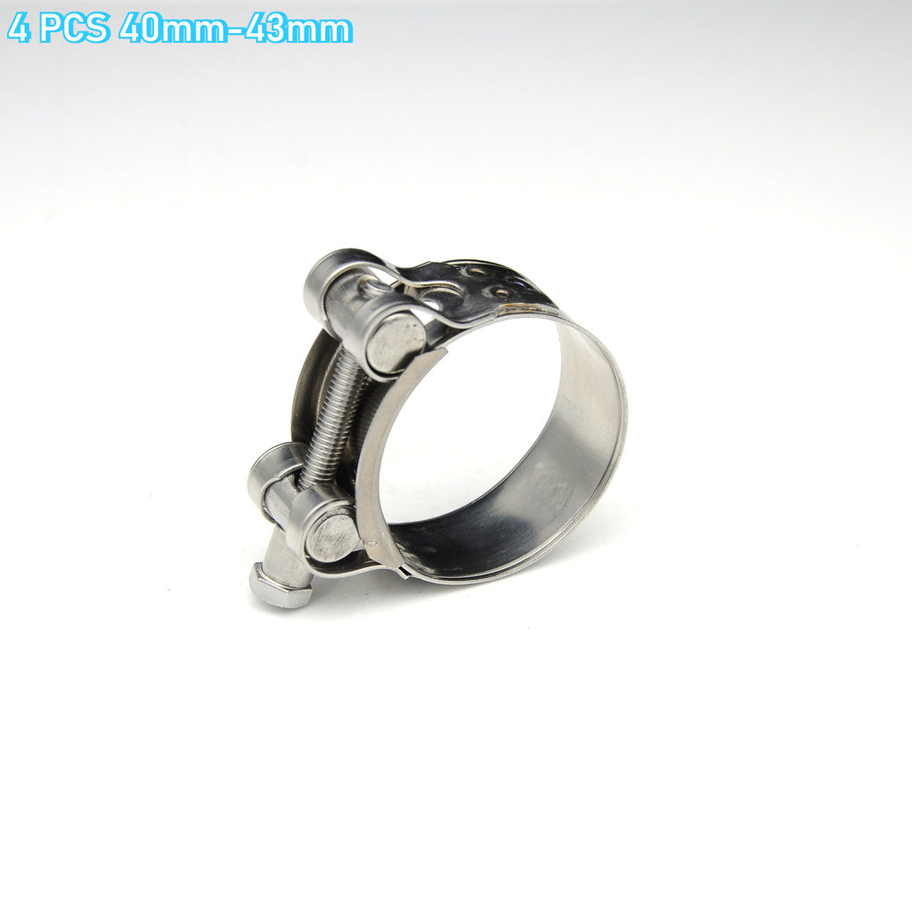 【4pcs】304 Stainless Steel High Pressure Hose Clamp Clip Single Head Bolt Motor Exhaust Intercooler Engine Turbo Radiator