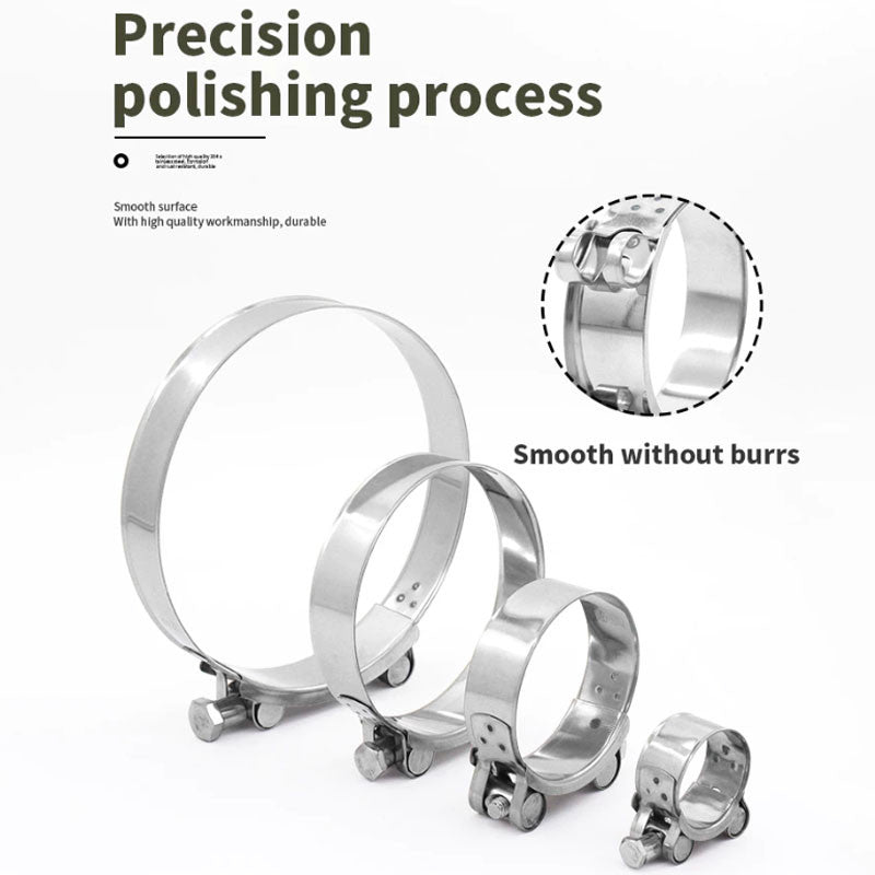 【4pcs】304 Stainless Steel High Pressure Hose Clamp Clip Single Head Bolt Motor Exhaust Intercooler Engine Turbo Radiator