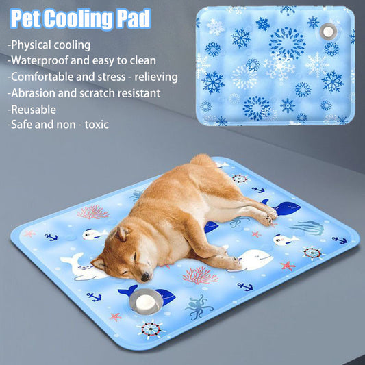 S-XL Pet Cooling Pad Cat Dog Summer Ice Pad Waterproof Sleeping Bed Sofa Cushion Carpet