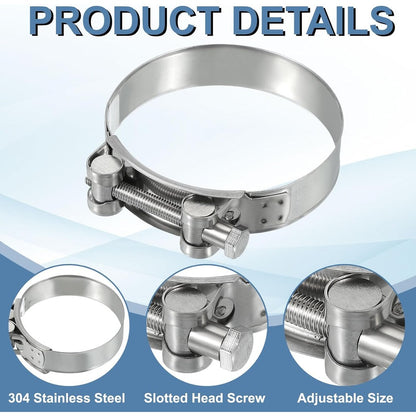 【4pcs】304 Stainless Steel High Pressure Hose Clamp Clip Single Head Bolt Motor Exhaust Intercooler Engine Turbo Radiator