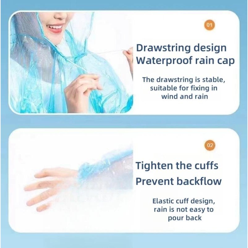 Disposable Card Adult Raincoat Long Thickened Rainproof Children's Portable Rain Suit