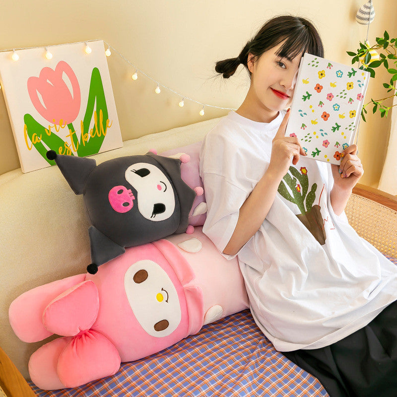 Sanrio Long Throw Pillow 60/80/100cm Cute Kuromi Melody Stuffed Doll Birthday Plush Toy Gift Anak Patung