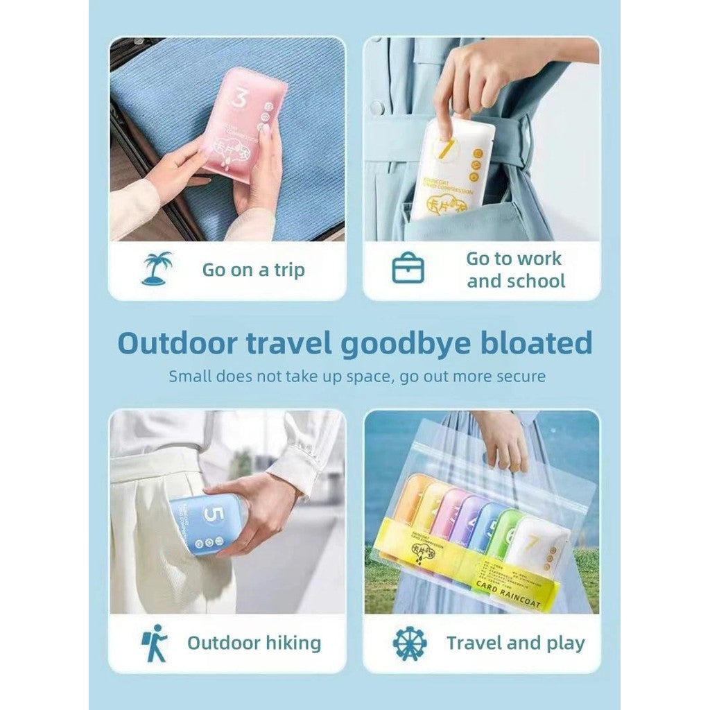 Disposable Card Adult Raincoat Long Thickened Rainproof Children's Portable Rain Suit