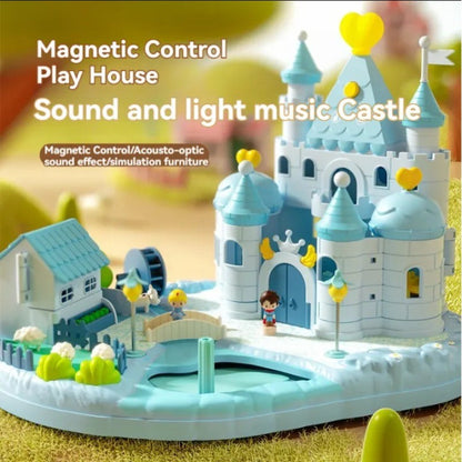 Magnetic Princess Castle Light Toy Girl Castle Game Simulation Toy Perfect Girl Birthday Gift